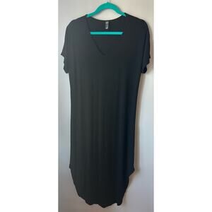 Ayla Black Short Sleeve Maxi Dress Size Medium